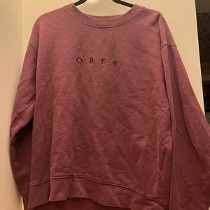 Trendy Obey Burgundy Sweatshirt